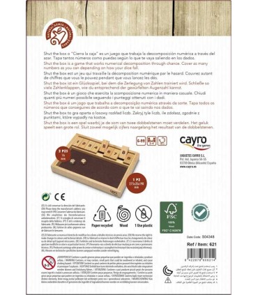 Juego Shut The Box Cayro | La Granota
