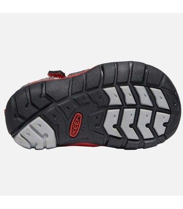 Sandalia Niño Keen Seacamp II CNX Gris/Rojo/Negro | La Granota