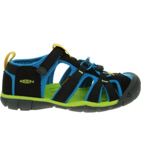 Sandalia Keen Seacamp II CNX Negro - Azul Brillante | La Granota