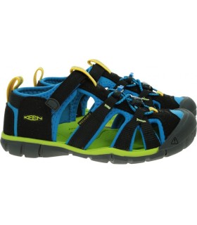 Sandalia Keen Seacamp II CNX Negro - Azul Brillante