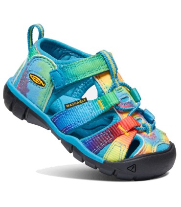 Sandalia Keen Seacamp II CNX Vivid Blue/Original Tie Dye Infantil | La Granota