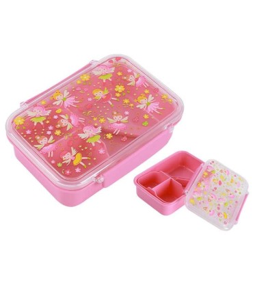 Fiambrera con Separador y Cubiertos. Princesas