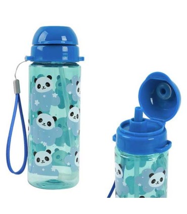 Botella Tritan Decorada. Pandas