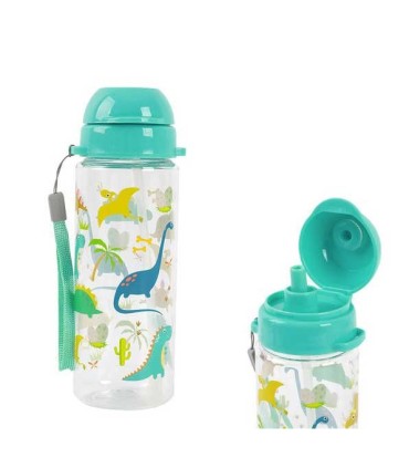 Botella Tritan Decorada. Dinosaurios