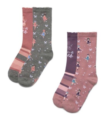 Calcetín Niña Pack de 2 Unidades Ysabel Mora | La Granota