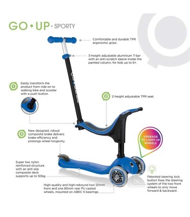 Patinete Globber Go Up Sporty Azul | Patinetes en La Granota