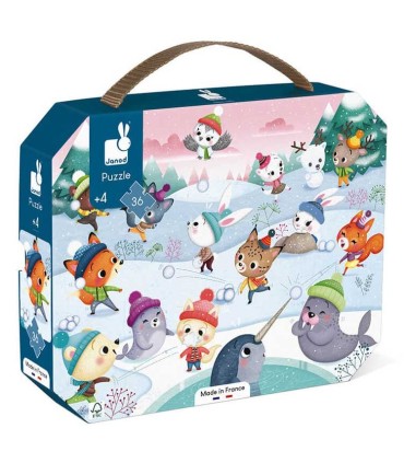 Puzzle Fiesta en la Nieve Janod 36 Piezas | La Granota