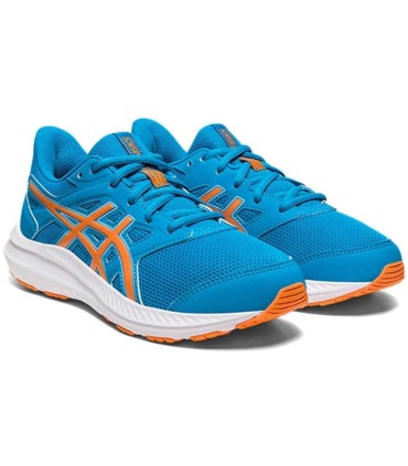 Deportiva Niño Asics Jolt 4 Island Blue/Sun Peach Cordones | La Granota