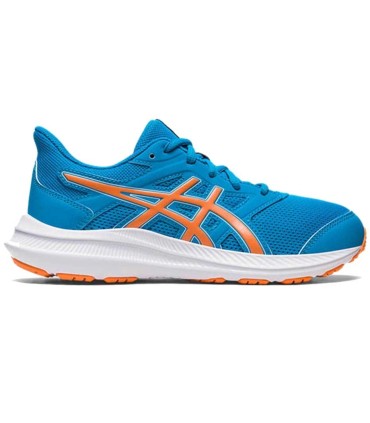 Deportiva Niño Asics Jolt 4 Island Blue/Sun Peach Cordones | La Granota