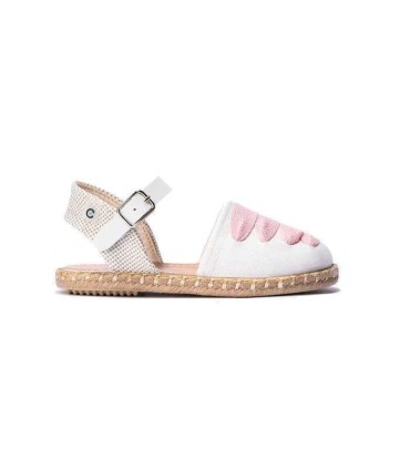 Lona Niña Conguitos Piqué Blanco Rosa | La Granota