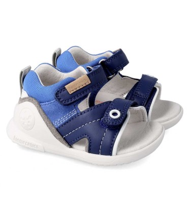 Sandalia Bebé Biomecanics Azul Eléctrico | La Granota
