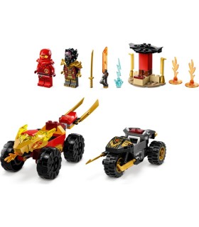 Batalla en Coche y Moto de Kai y Ras Lego 71789
