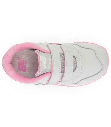 Deportiva Bebe New Balance Gris y Rosa Infantil | La Granota