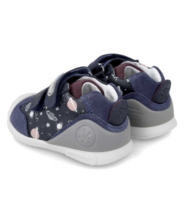 Bota Bebé Biomecanics Azul Marino y Planetas | La Granota