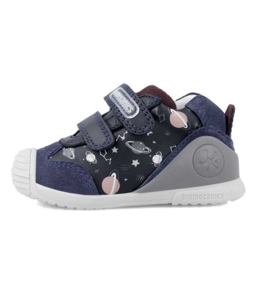 Bota Bebé Biomecanics Azul Marino y Planetas | La Granota