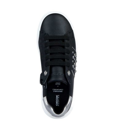 Zapatilla Deportiva Geox Nettuno Girl Negro/Plata | La Granota