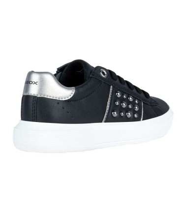 Zapatilla Deportiva Geox Nettuno Girl Negro/Plata | La Granota