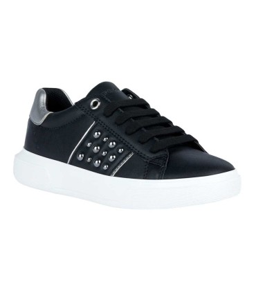 Zapatilla Deportiva Geox Nettuno Girl Negro/Plata | La Granota