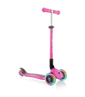 Patinete Globber Primo Lights Rosa Plegable | La Granota