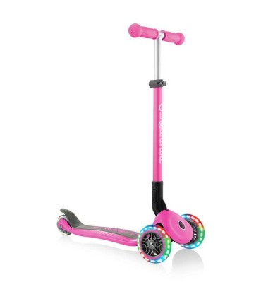 Patinete Globber Primo Lights Rosa Plegable | La Granota