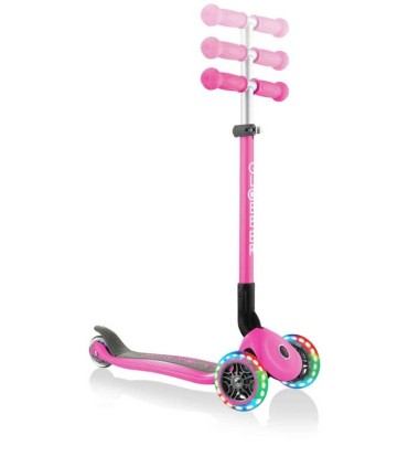 Patinete Globber Primo Lights Rosa Plegable | La Granota