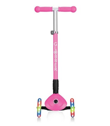 Patinete Globber Primo Lights Rosa Plegable | La Granota