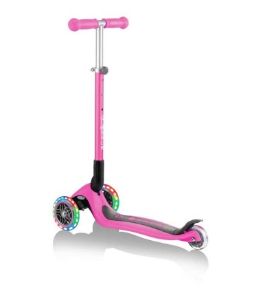 Patinete Globber Primo Lights Rosa Plegable | La Granota