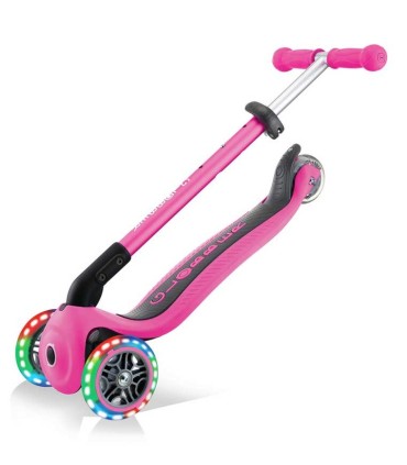 Patinete Globber Primo Lights Rosa Plegable | La Granota