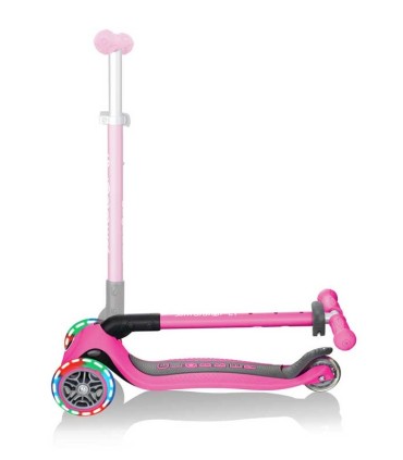 Patinete Globber Primo Lights Rosa Plegable | La Granota