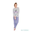 Pijama Mujer Gris CAT-TUS