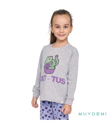 Pijama Niña Gris CAT-TUS | La Granota