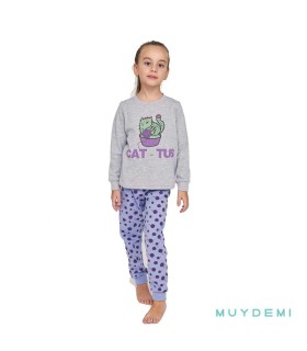 Pijama Niña Gris CAT-TUS | La Granota