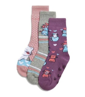 Calcetín Niña Térmico Antideslizante Gatos | La Granota