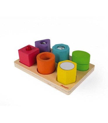 Puzzle Con 6 Figuras Sensoriales I Wood Janod | La Granota