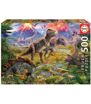 Puzzle Encuentro de Dinosaurios 500 Piezas | La Granota