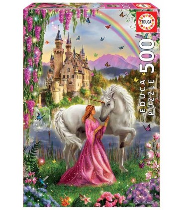 Puzzle Educa Hada y Unicornio 500 piezas | La Granota
