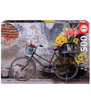Puzzle Educa Bicicleta con Flores 500 Piezas | La Granota