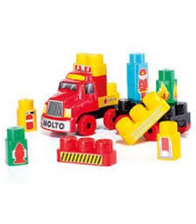 Camión De Juego De Bloques 25 Piezas Bomberos