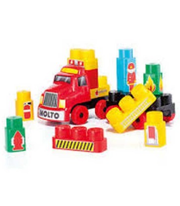 Camión De Juego De Bloques 25 Piezas Bomberos