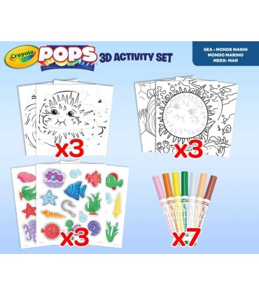 Set De Actividades Color Pops 3D Mundo Marino Crayola | La Granota