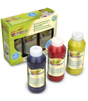 Pintura de Dedos Lavable Crayola 3 Botes | La Granota