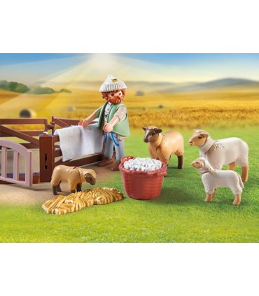 Pastor Con Rebaño De Ovejas Playmobil 71444 | La Granota