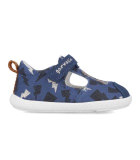 Zapatillas de Lona Blanditas Garvalín Azul Estampado | La Granota