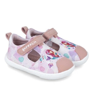 Zapatillas Lona Blanditas Garvalín Rosa Estampado | La Granota