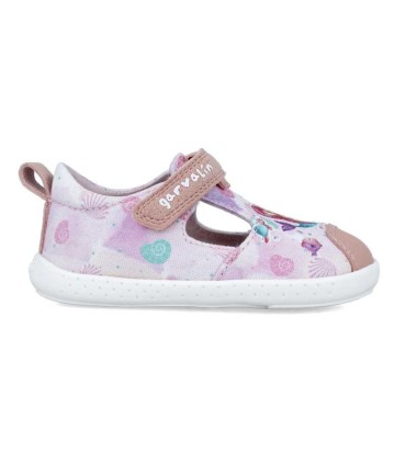 Zapatillas Lona Blanditas Garvalín Rosa Estampado | La Granota