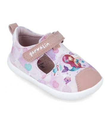 Zapatillas Lona Blanditas Garvalín Rosa Estampado | La Granota