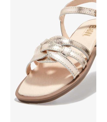 Sandalia B&W Oro Metalizado| La Granota