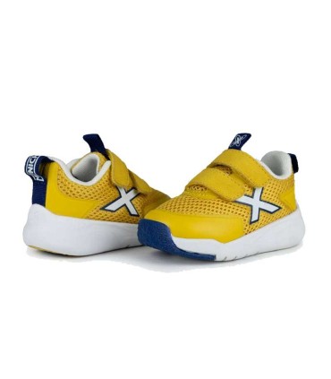 Zapatilla Deportiva Munich Baby Cloe Amarillo Blanco | La Granota