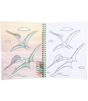 Dino World Libro De Colorear Con Lápices De Colores | La Granota