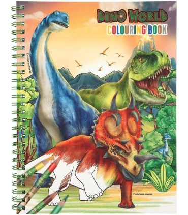 Dino World Libro De Colorear Con Lápices De Colores | La Granota